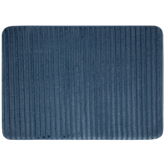 Mainstays Memory Foam Bath Mat - Quick Dry, Indigo - Walmart.com