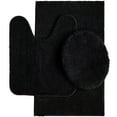 thumbnail image 1 of Mainstays Performance Recycled Polyester 3 Piece Bath Rug Set, Rich Black, 1 of 8