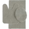 thumbnail image 1 of Mainstays Performance Recycled Polyester 3 Piece Bath Rug Set, Soft Silver, 1 of 8