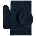 thumbnail image 1 of Mainstays Performance Recycled Polyester 3 Piece Bath Rug Set, Washed Indigo, 1 of 8