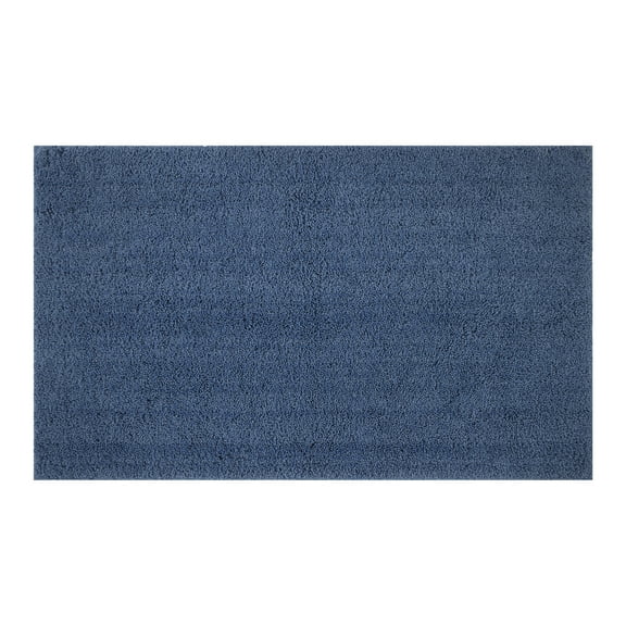 Mainstays Performance Recycled Polyester Bath Rug, Blue Linen, 20" x 34"