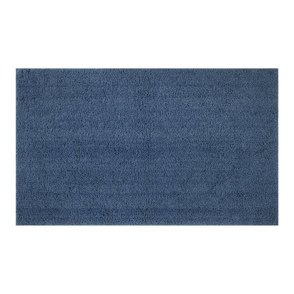 Mainstays Performance Recycled Polyester Bath Rug, Navy, 20" x 34"