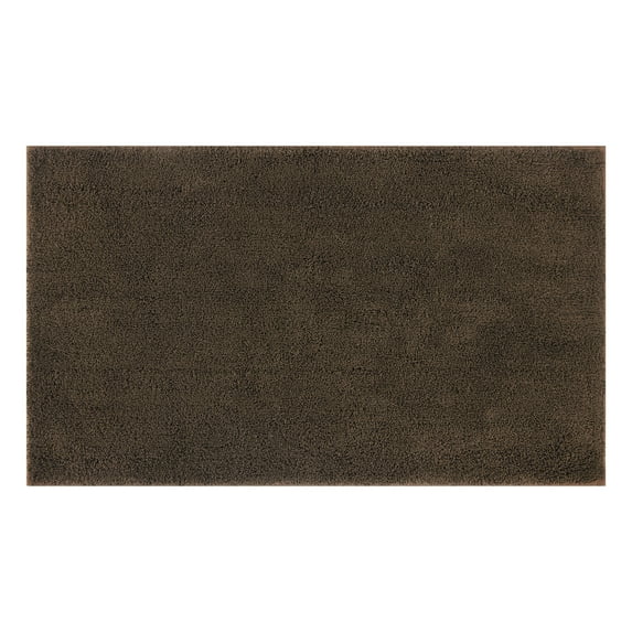 Mainstays Performance Recycled Polyester Bath Rug, Brown Basket, 24" x 40"
