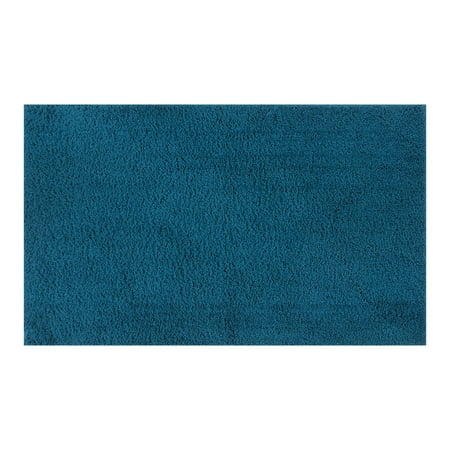 Mainstays Performance Recycled Polyester Bath Rug, Cool Water, 20" x 34"