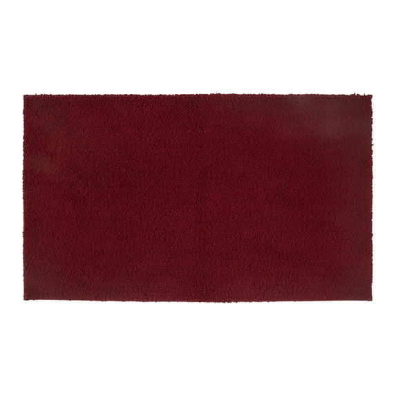 Mainstays Performance Recycled Polyester Bath Rug, Luscious Merlot Red, 20" x 34"