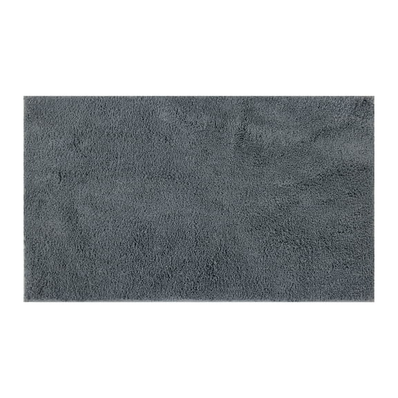 Mainstays Performance Recycled Polyester Bath Rug, Soothing Grey, 20" x 34"
