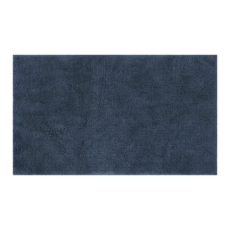 Mainstays Performance Recycled Polyester Bath Rug, Washed Indigo, 20" x 34"