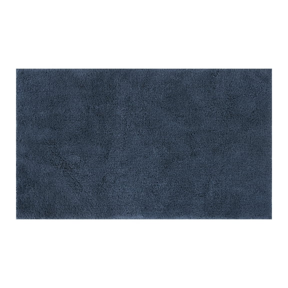 Mainstays Performance Recycled Polyester Bath Rug, Washed Indigo, 20" x 34"