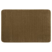Mainstays Performance Ribbed Quick Dry Foam Bath Mat, 17" X 24", Acorn