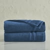 Size: 2-Piece Bath Sheet Set, Actual Color: Navy