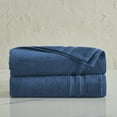 thumbnail image 1 of Mainstays Performance Cotton 2-Piece Bath Sheet Set, Oversized Super Soft Quick Dry Fade Resistant, Solid Navy, 1 of 6