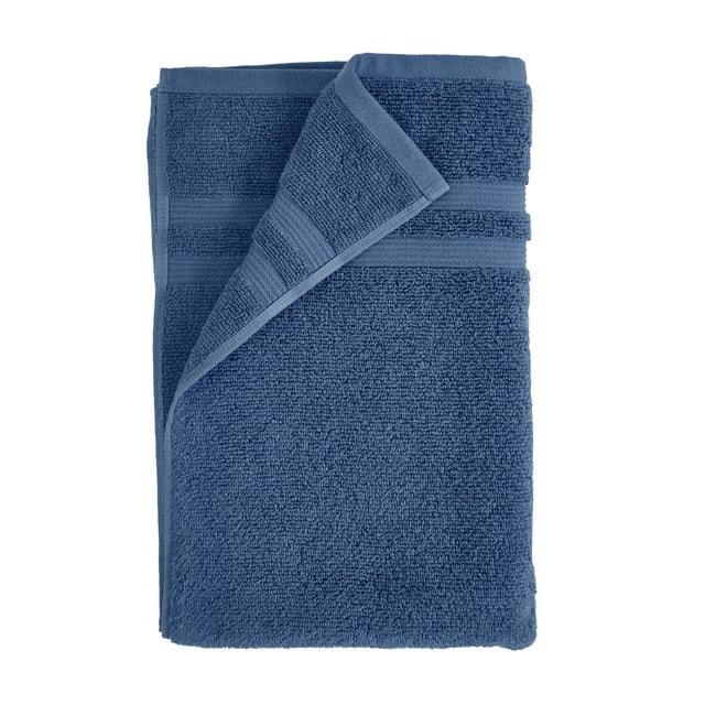 Mainstays Performance Solid 2Piece Bath Sheet Set, Navy