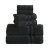 Size: 6-Piece Bath Towel Set, Actual Color: Rich Black
