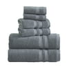 Size: 6-Piece Bath Towel Set, Actual Color: Grey