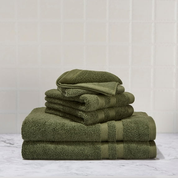 Mainstays Performance Solid 6-Piece Bath Towel Set - Sea Turtle