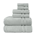 thumbnail image 1 of Mainstays Performance Solid 6-Piece Bath Towel Set - Soft Silver, 1 of 6
