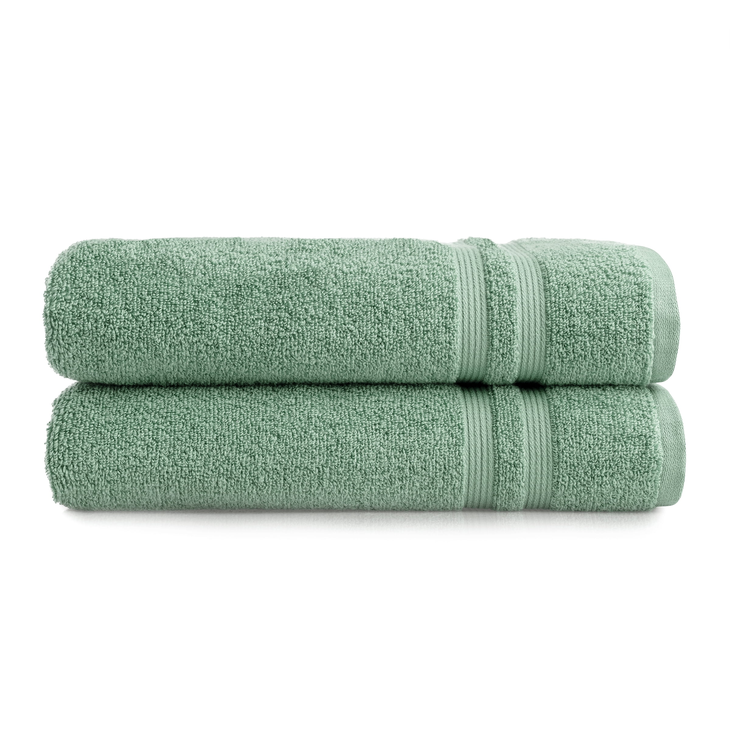 Mainstays Performance Solid Bath Sheet 2-Piece Set, Green Sage