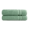 Size: 2-Piece Bath Sheet Set, Actual Color: Green Sage