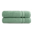 thumbnail image 1 of Mainstays Performance Cotton 2-Piece Bath Sheet Set, Oversized Super Soft Quick Dry Fade Resistant, Solid Green, 1 of 6
