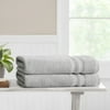 Size: 2-Piece Bath Sheet Set, Actual Color: Soft Silver