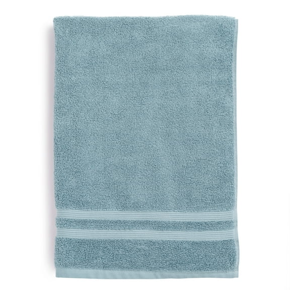 Mainstays Performance Cotton Bath Sheet, Oversized Super Soft Quick Dry Fade Resistant, Solid Blue