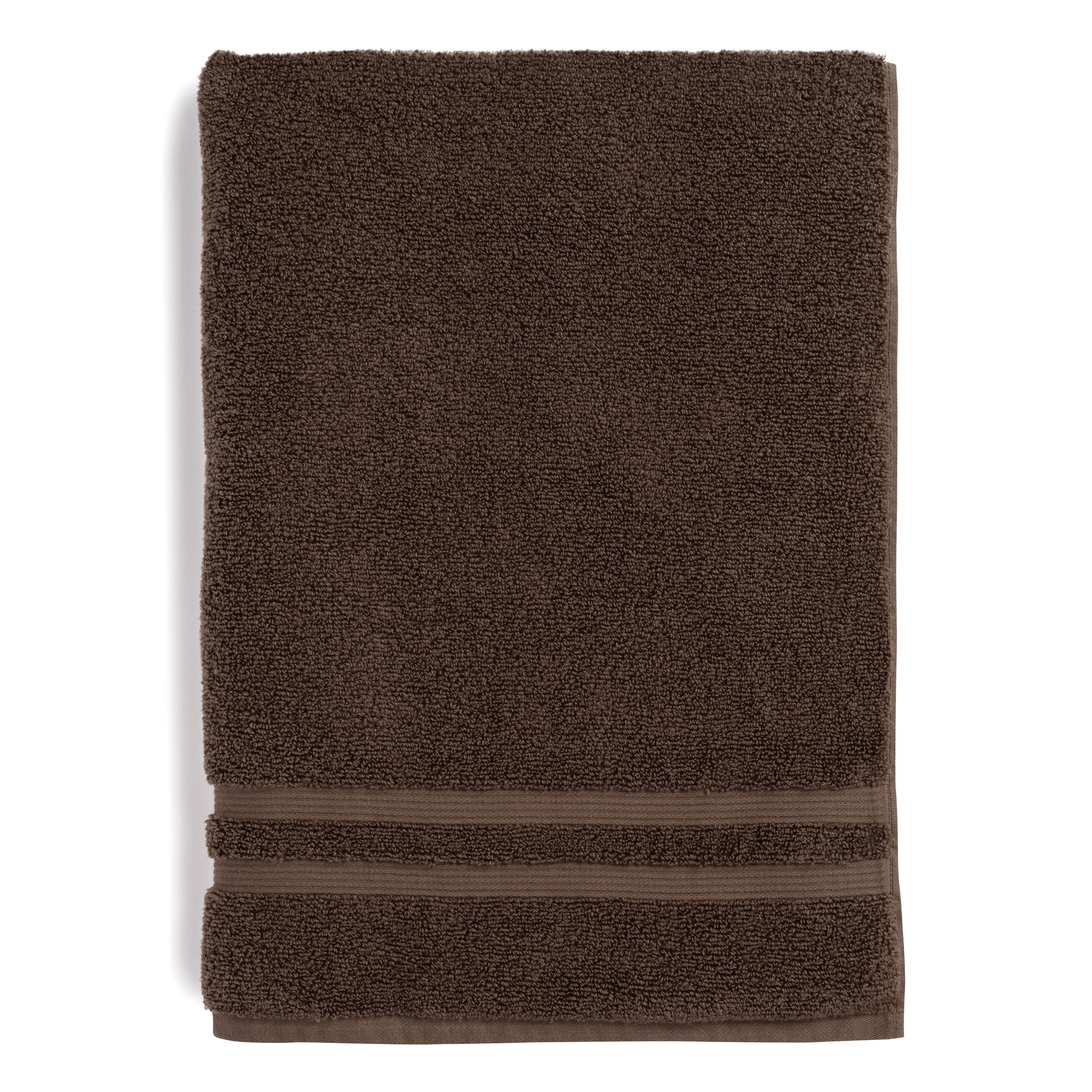 Mainstays Performance Solid Bath Sheet, 30" x 62", Brown Basket