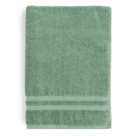 Mainstays Performance Cotton Bath Sheet, Oversized Super Soft Quick Dry Fade Resistant, Solid Green