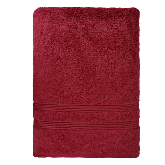 Mainstays Performance Solid Bath Sheet, 62" X 30", Red Sedona