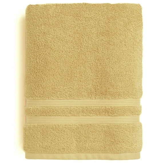 Mainstays Performance Cotton Bath Sheet, Oversized Super Soft Quick Dry Fade Resistant, Solid Yellow