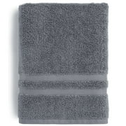 Mainstays Performance Cotton Bath Sheet, Oversized Super Soft Quick Dry Fade Resistant, Solid Grey