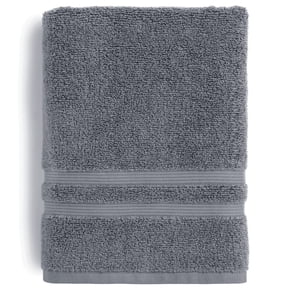 Mainstays Performance Cotton-Rich Quick Dry Bath Sheet, Grey, 62 in x 30 in