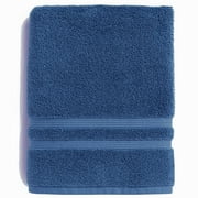 Mainstays Performance Cotton Bath Sheet, Oversized Super Soft Quick Dry Fade Resistant, Solid Navy