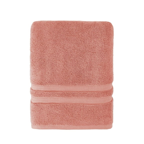 Mainstays Performance Cotton Bath Sheet, Oversized Super Soft Quick Dry Fade Resistant, Solid Teracotta
