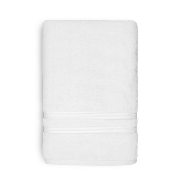 Mainstays Performance Cotton Bath Sheet, Oversized Super Soft Quick Dry Fade Resistant, Solid White