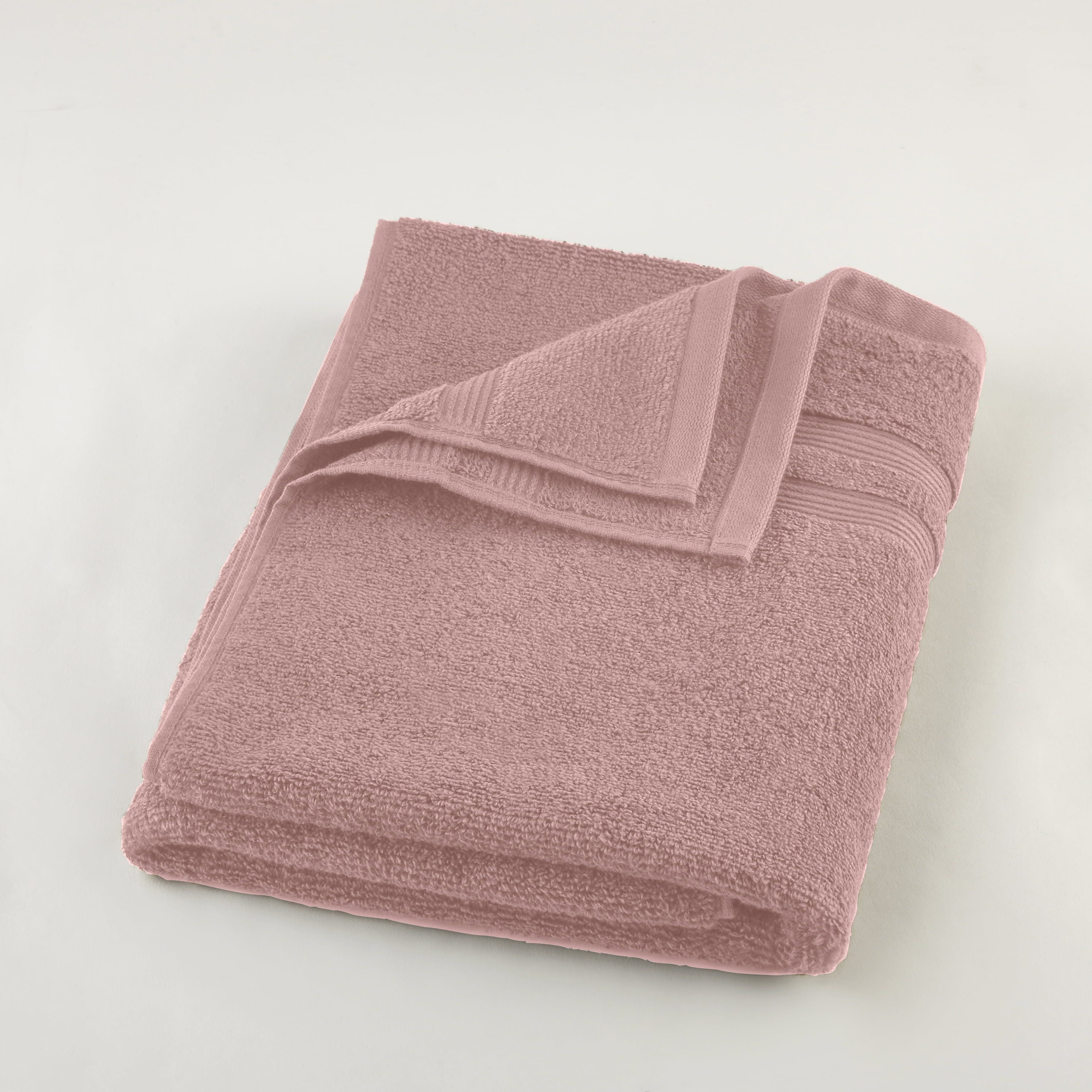 Mainstays Performance Solid Bath Towel, 30" x 54", Dusty Rose