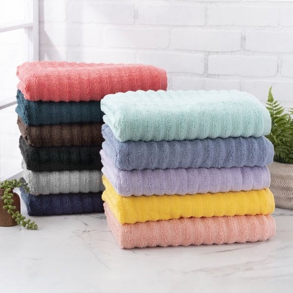 Mainstays Performance Solid Bath Towel, 30" x 54", Grey Flannel