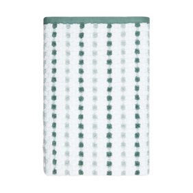 Mainstays Performance Bath Towel, 100% Cotton, Quick Dry, Fade Resistant, Green Dot Pattern