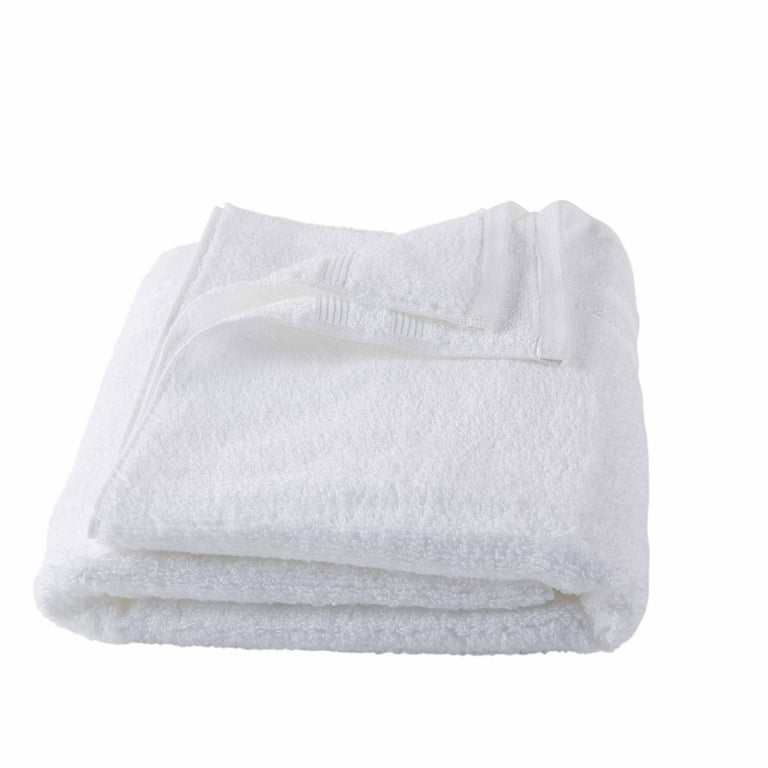 Mainstays Performance Solid Bath Towel, 54 x 30, Arctic White 