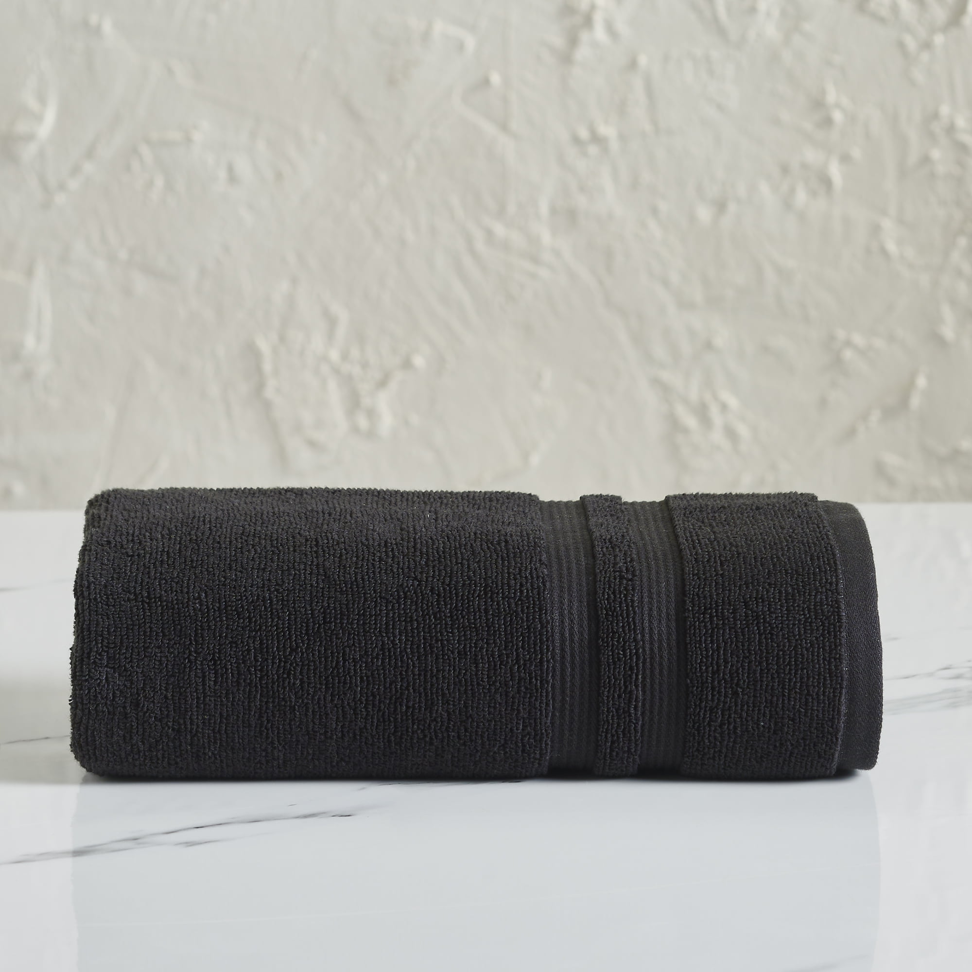 Mainstays Performance Solid Bath Towel, 54" x 30", Black