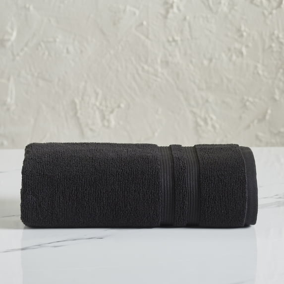 Mainstays Performance Solid Bath Towel, 54" x 30", Black