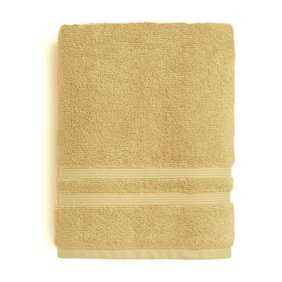 Mainstays Performance Cotton Bath Towel, Super Soft Quick Dry Fade Resistant, Solid Yellow