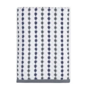 Mainstays Performance Solid Bath Towel, 54" x 30", Grey Dot