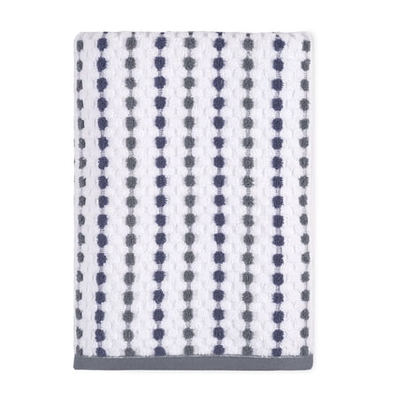 Mainstays Performance Solid Bath Towel, 54" x 30", Grey Dot