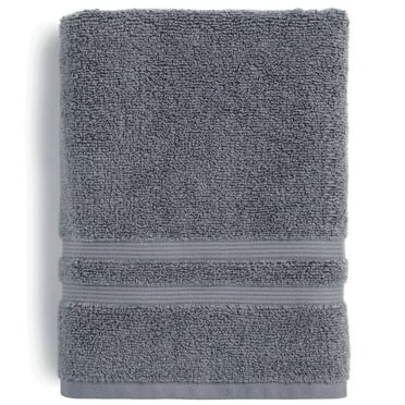 Mainstays Performance Solid Bath Towel, 54" x 30", Grey