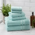 thumbnail image 1 of Mainstays Performance Cotton 6-Piece Bath Towel Set, Super Soft Quick Dry Fade Resistant, Solid Mint, 1 of 8