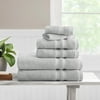 Size: 6-Piece Bath Towel Set, Actual Color: Silver