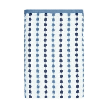 Mainstays Performance Solid Bath Towel, 54" X 30", Blue Dot