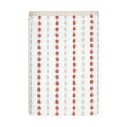 Mainstays Performance Cotton Bath Towel, Super Soft Quick Dry Fade Resistant, Teracotta Dot Pattern