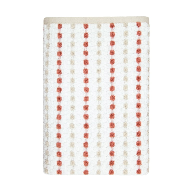 Mainstays Performance Bath Towels, Terra Cotta Dot, 54 x 30 inches
