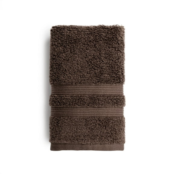 Mainstays Performance Cotton Hand Towel, Super Soft Quick Dry Fade Resistant, Solid Brown